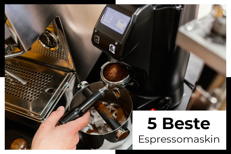 espressomaskin malte kaffebønner og lag espresso