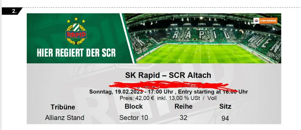 fotballbillett Rapid Wien